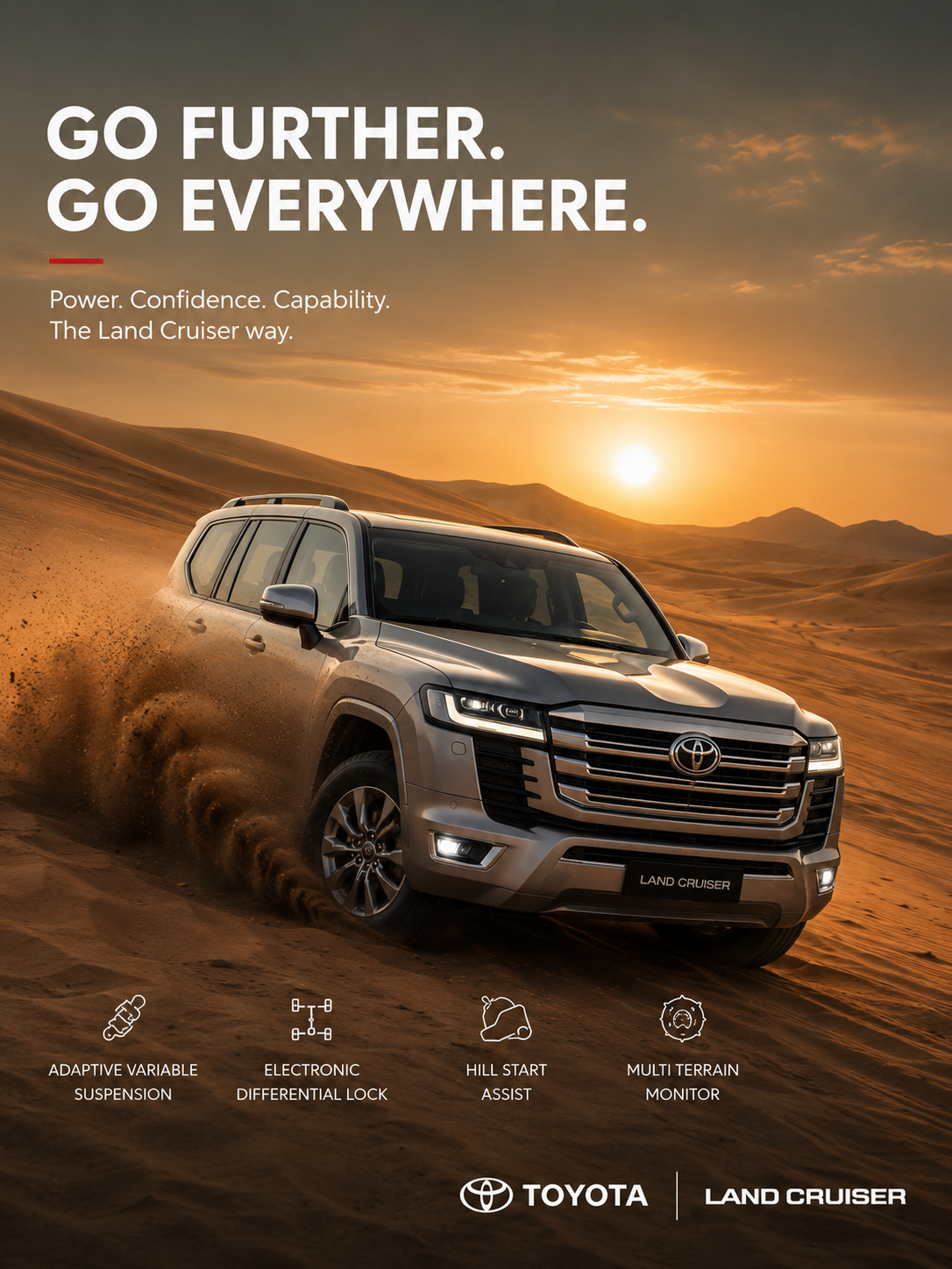 Toyota Land Cruiser GCC independent AI concept project image